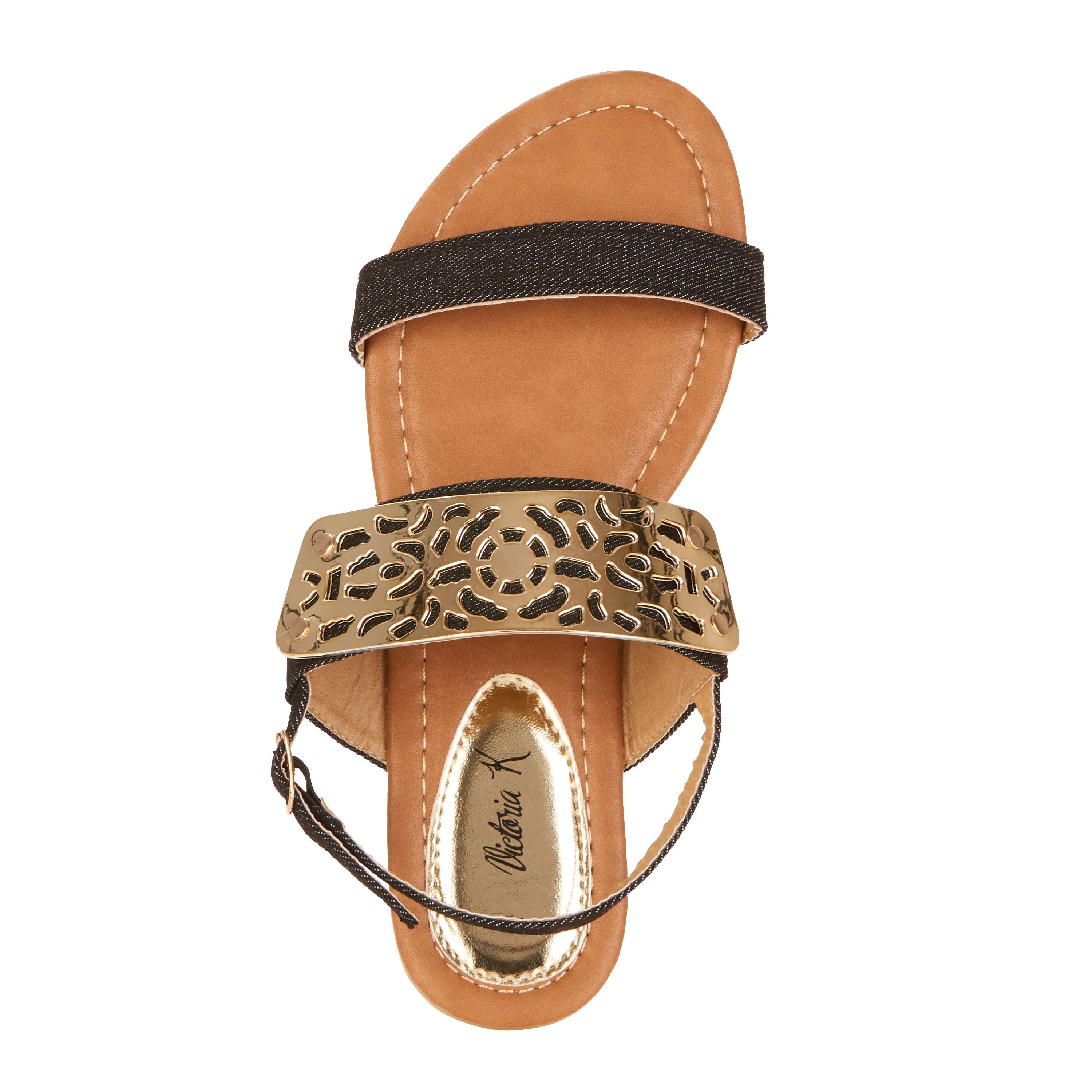 Victoria K Women's Gold Cuff Fashion Sandals