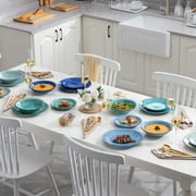 vancasso Bonita Blue Dinner Set- 36 Pieces Stoneware Dinnerware Set for 12