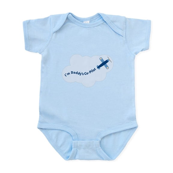 CafePress - I'm Daddy's Co Pilot Infant Body Suit - Baby Light Bodysuit, Size Newborn - 24 Months