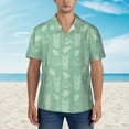 thumbnail image 2 of Gaeub Tropical Pineapple Print Men's Hawaiian Shirt,Button Down Short Sleeves Shirts,Tropical Beach Casual Button Down Shirts,3X-Large, 2 of 7