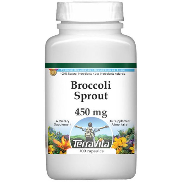 Broccoli Sprout 450 mg (100 Capsules, Zin 519358) 3Pack Walmart