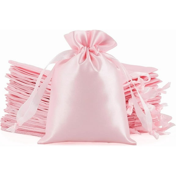 30 Pcs Satin Cloth Gift Bags, For Christmas Party、Kids Classroom, Wedding, Birthday, or Baby Shower Party Favors, Christmas,July Fourth, Jewelry, 3x4 inches with Drawstring for Small Business