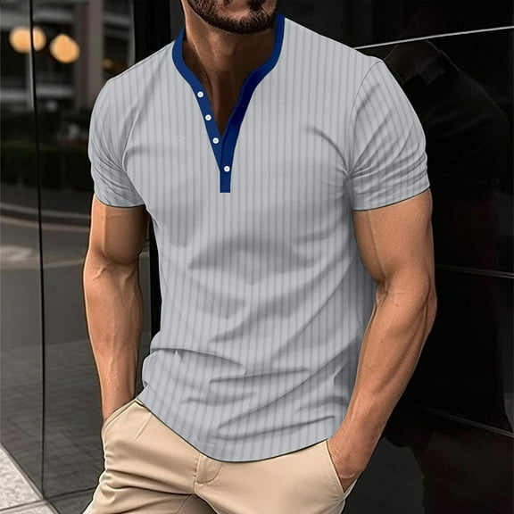 ZZHZGZ Late July Mens White Button down Shirt Men's Short Sleeve T Shirt Summer Casual V Neck Solid Ribbed Holiday Shirts Tops Fourth of July Graphic Shirts for Men Xxxl