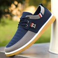 thumbnail image 5 of Men's solid belt casual sports shoes- lightweight breathable fabric upper and PU sole, low-top round toes, suitable for training in all seasons, outdoor and daily wear- Navy , daily wear shoes/sports, 5 of 8