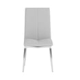 thumbnail image 3 of Milan Adella Curved-Back Upholstered Side Chairs in White (Set of 4), 3 of 8