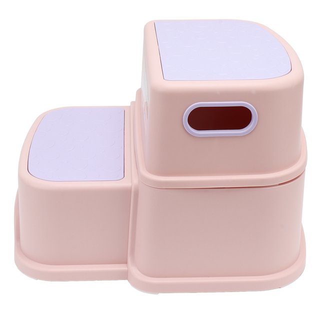 3 Pcs Toddler Step Stool, Anti Slip Bottom Plastic Children's Footstool Two Step Stool For Bathrooms Toilets