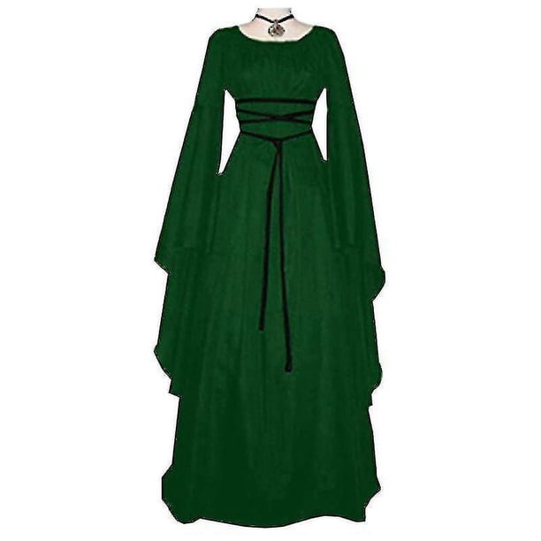 Vestido largo medieval renacentista de Halloween para mujer YONGSHENG disfraz de cosplay gótico
