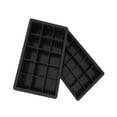 thumbnail image 2 of Advancent Molde para hacer cubitos de hielo de múltiples rejillas, molde para nevera, bandeja para glaseado de vino, moldes reutilizables DIY, Cocina y Comedor Negro, 2 of 6