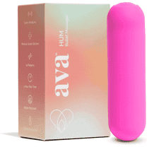 Ava Bullet HUM Wand Massager - Discreet & Compact Massager for Women - Bullet Vibrator - Hot Pink