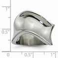 thumbnail image 6 of Chisel Stainless Steel Polished Wave Ring, 6 of 6