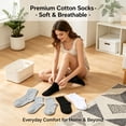 thumbnail image 3 of TELOLY 30Pairs Kids Socks,4-6 Years Old Baby Girl Socks,Black White Gray Toddler Socks 2T-3T,Combination1, 3 of 6