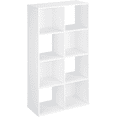 thumbnail image 2 of 8 Cube Storage Organizer, Open Back Bookshelf with Removable Panels, Vertical or Horizontal Placement, Stackable Bookcase for Living Room, Bedroom, Home Office, White, 2 of 9