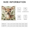 thumbnail image 5 of Leisuo Animals Throw Pillow Covers Deer Rabbit Bear Green Leaves Decorative Pillows Soft Cushion Cases for Couch Sofa Bed Home Decor, 5 of 5