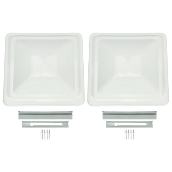 2 Pack RV Replacement Roof Vent Cover 14"X14" White Camper (Trailer) Vent Cover