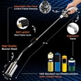 thumbnail image 2 of Propane Torch Weed Burner,37" Extended Blow Torch with Flame Control Valve, Flame Thrower Detachable Long Arm,Burner Torches for Outside, Yard,Garden,BBQ,Weeding,Wood,Melting Snow, 2 of 6