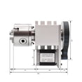 thumbnail image 2 of 80mm CNC 4th Axis CNC Dividing Head/Rotation Axis/A Axis Kit Nema23 For Mini CNC Router/engraver Woodworking Engraving Machine ,Low Noise, 2 of 5