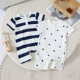 thumbnail image 4 of Xudanell Newborn 4th Of July Outfit Baby Boy Girl Romper USA Stars Bodysuit Fourth Of July Memorial Cute Summer Clothes (0-1 Months, White), 4 of 9