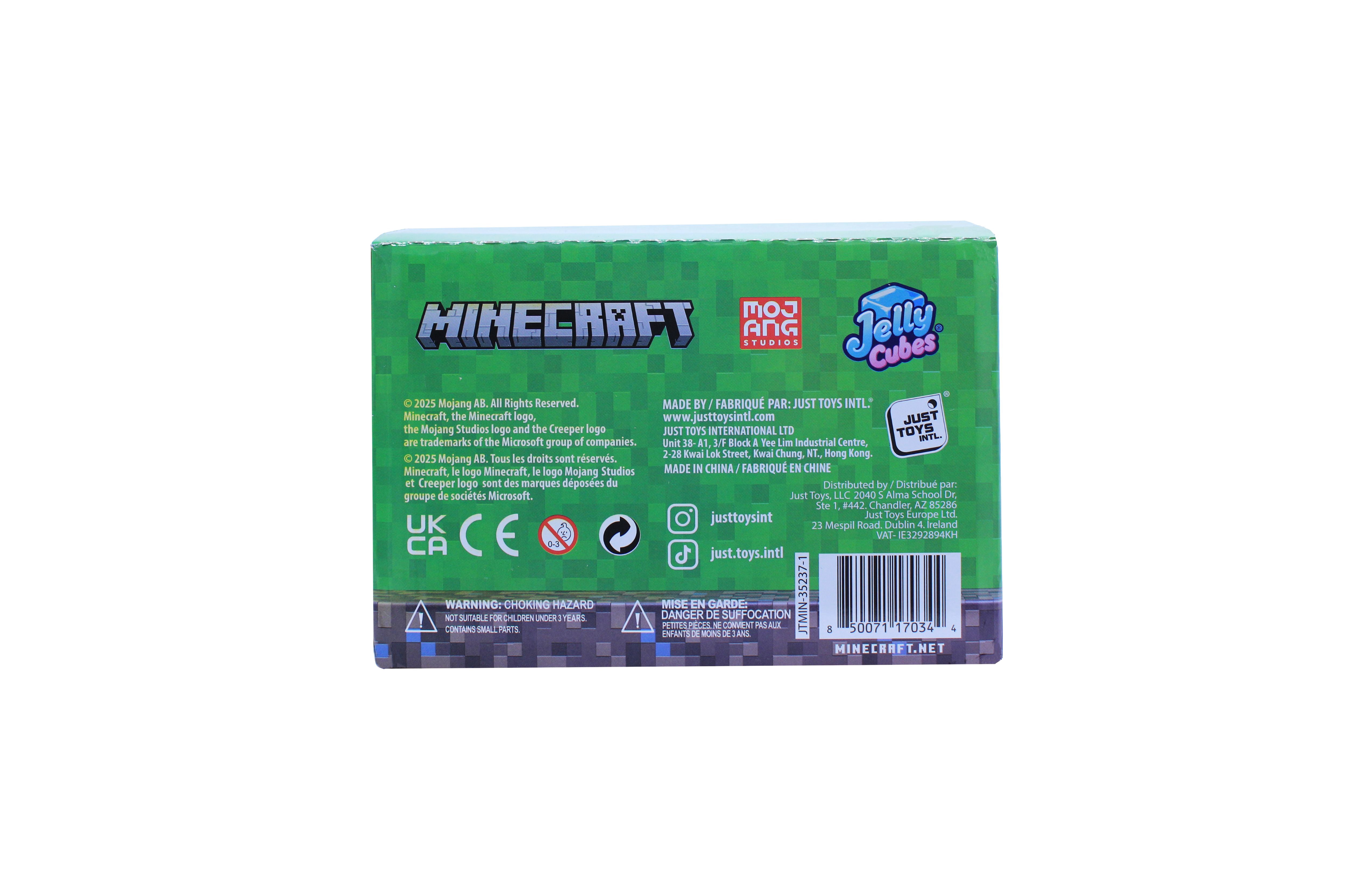 Minecraft Jelly Cube, Novelty Fidget Toy, Collectable(1 Piece, Color May Vary), Children Ages 3+