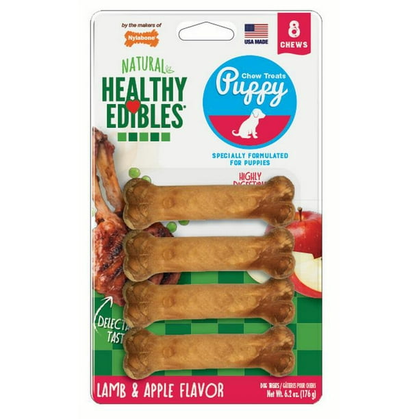 Nylabone Healthy Edibles Puppy Natural Long Lasting Dog Chew Treats 8