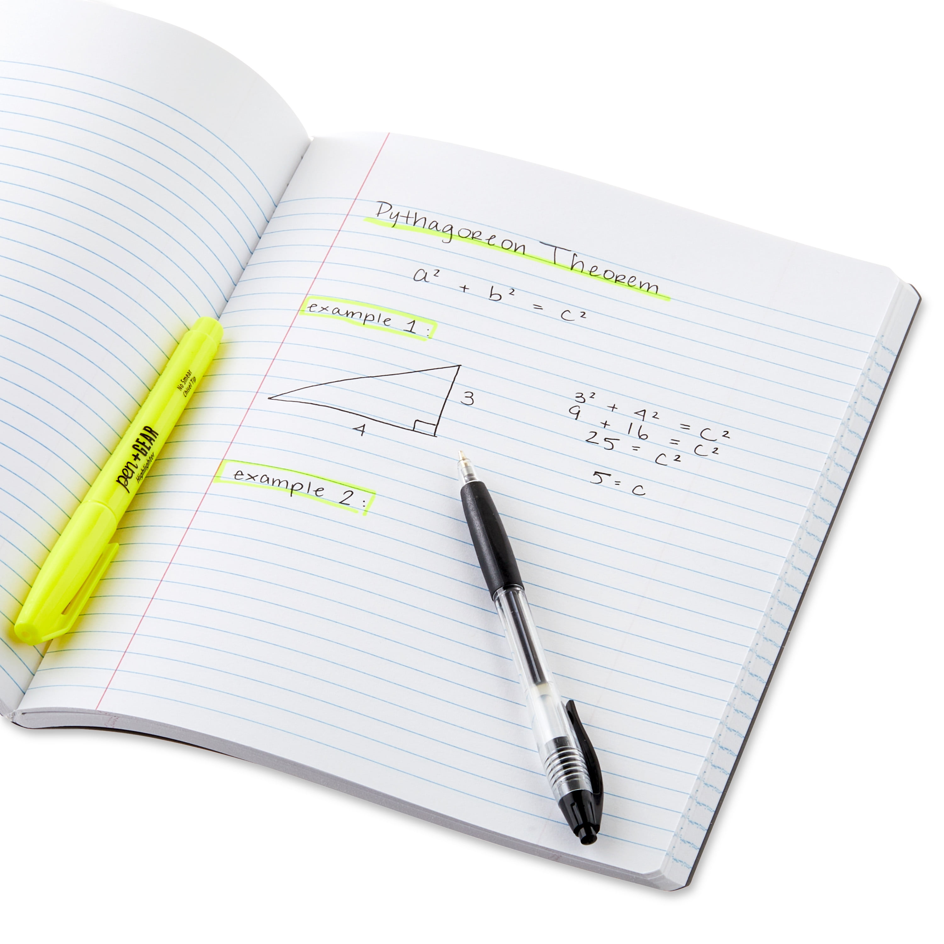 Pen+Gear Heavyweight College Ruled Poly Composition Book, 7.5 in x 9.75 in, Gray, 80 Sheets