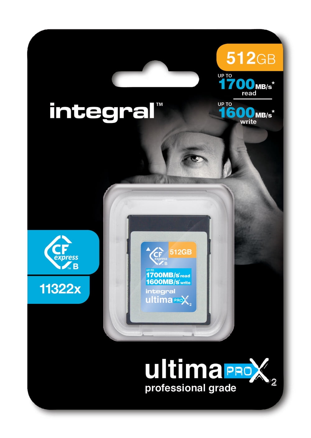 512GB Integral Ultima Pro X2 CFexpress Cinematic Memory Card
