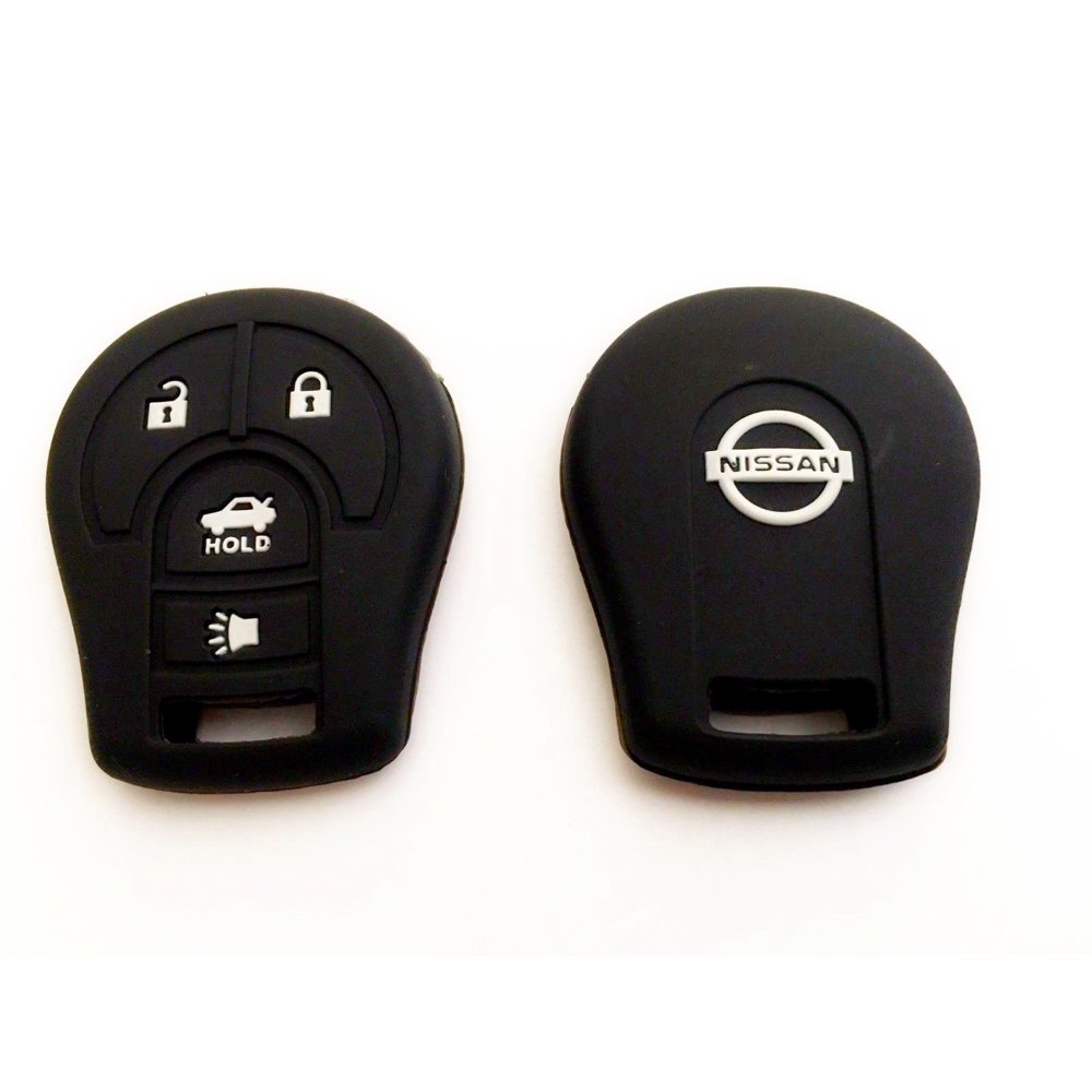 2pc Black Silicone Key Jacket Key Fob Case Cover NISSAN Maxima Altima
