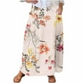 thumbnail image 2 of WXLWZYWL Maxi Skirts for Women Ankle Length Skirt Casual Long Skirt High Waisted Maxi Skirt Reg and Plus Size Skirt Long Skirt with Pockets, 2 of 5