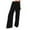Black, variant on Women's High Waisted Sweatpants Solid Color Cotton Linen Track Pants Casual Wide Leg Straight Pants with Pockets