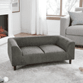 thumbnail image 3 of Lovableguy Dog Couch bed for Small and Medium Dogs,Comfy Linen Dog Sofa Bed with Backrest and Armrest Indoor Living Room,Grey, 3 of 7
