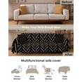 thumbnail image 3 of Black Gold Striped Sofa Couch Covers for Dogs,Washable Sofa Throw Cover Single Slipcovers for Armchair with Tassel,Boho Minimalist Geometric Bohemia Couch Protector Towel Blanket Medium 71''x91'', 3 of 8