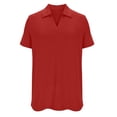 thumbnail image 7 of Women's Polo Shirts Short Sleeve V Neck Business Casual Tops Collared Cotton Golf Shirts Work Summer Tees, 3XL, 7 of 7