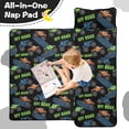 thumbnail image 4 of Monster Cartoon Truck Black Pattern Teens Toddler Nap Mat with Pillow, Sleeping Mat Bag for Preschool Daycare 59"x22", 4 of 6