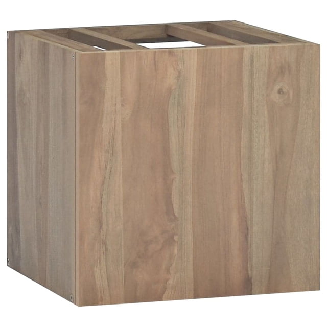 Mueble de baño montado en la pared VidaXL de madera maciza de teca