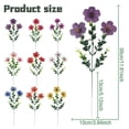thumbnail image 3 of Lifelike Artificial Violet Single Stem Flower, Faux Silk Plant For Indoor Outdoor Spring Home Decor, Wedding Centerpiece Vase Filler, Purple, 3 of 9