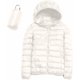 thumbnail image 1 of Chaqueta acolchada para mujer, chaquetas para mujer Chaleco acolchado negro Cremallera Abrigo cálido Chaqueta de plumón ligera de manga larga con capucha, 1 of 2