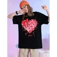 thumbnail image 1 of Feliz día de San Valentín, estampado de lazo en forma de corazón, algodón regular, 1 of 5