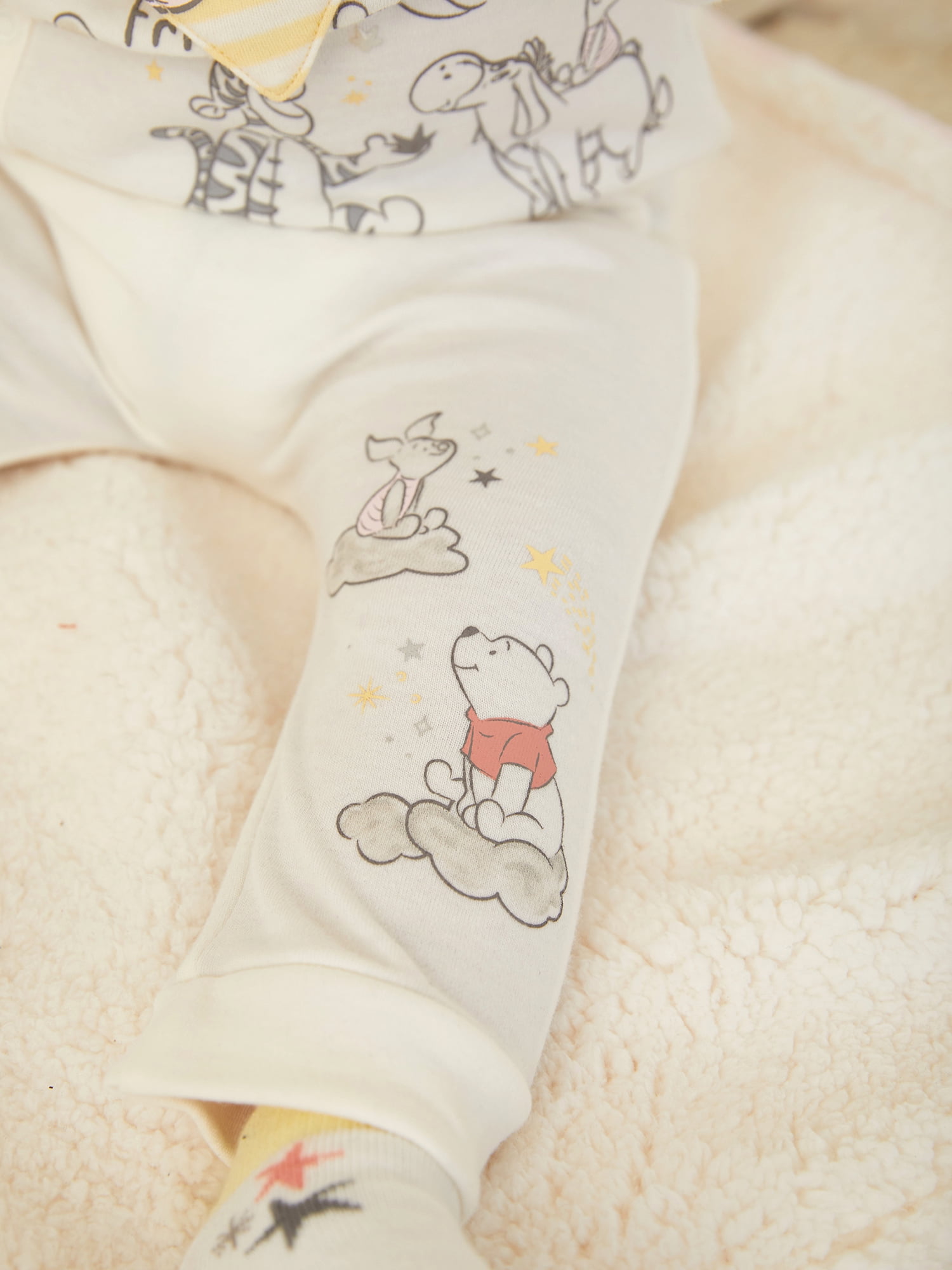Disney Baby Wishes + Dreams Baby Boys and Girls Unisex Winnie The Pooh Bodysuits and Pants Outfit Set, 9-Piece, Newborn-12 Months