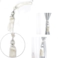 thumbnail image 4 of Uxcell 26.8'' Decorative Curtain Tieback Braid Rope Tassels Holder Polyester White 2pcs, 4 of 7