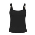 thumbnail image 5 of Byworldtasic Crop Tank Tops for Women Sleeveless Square Neck Textured Casual Slim Fit Trendy Cropped Shirt, 5 of 7