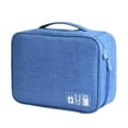 thumbnail image 1 of Waterproof Data Cable Storage Bags Travel Gadget Wires Organizer Zipper Pouch (Black), 1 of 6