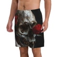 thumbnail image 2 of Vsdgher Realistic Rose Skull Men's Beach Shorts, Surfing shorts, Swim trunks, Quick Dry Swim Trunks for Surfing Beach Fun -X-Large, 2 of 6