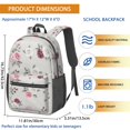 thumbnail image 3 of Pioneer Flower Floral Print Pattern 17" School Backpacks for Teens,Waterproof Oxford Fabric,S-Shape Padded Straps for School,Travel,Hiking,Camping, 3 of 6