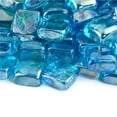thumbnail image 2 of Blue Fire Glass | Tahitian Blue, Fire Glass Cubes, 1" | 10 lbs, 2 of 5