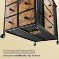 thumbnail image 4 of EnHomee 24 Drawers Dresser & Chests of Drawers Fabric dresser for Closet with Wheels,Rusric Brown, 4 of 10
