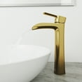 thumbnail image 3 of VIGO Niko Single Handle Single-Hole Bathroom Vessel Faucet in Matte Brushed Gold, 3 of 13