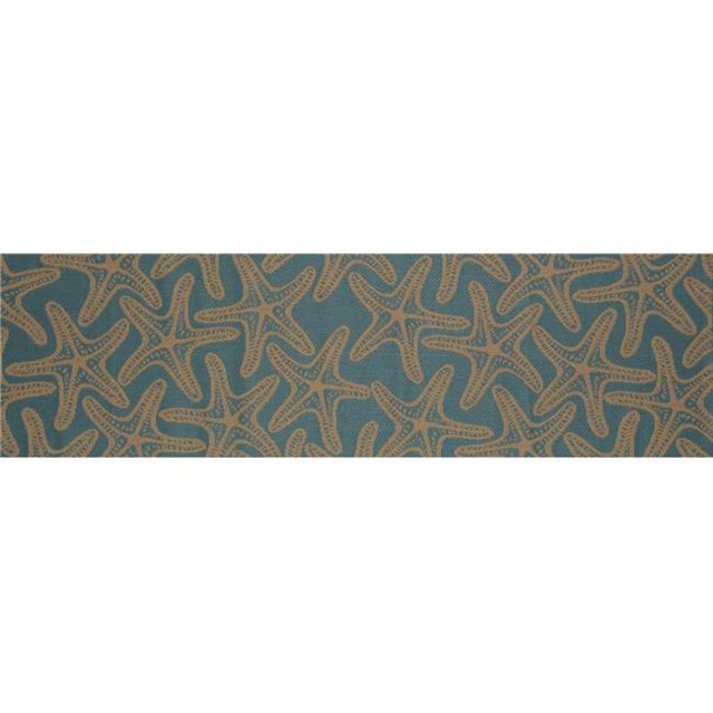 Art Carpet 29465 3 x 9 ft. Plymouth Collection Starfish Flat Woven Indoor & Outdoor Area Rug Runner, Blue