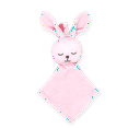 thumbnail image 1 of Pink Bunny Muslin Security Pacifier Holder, 1 of 2