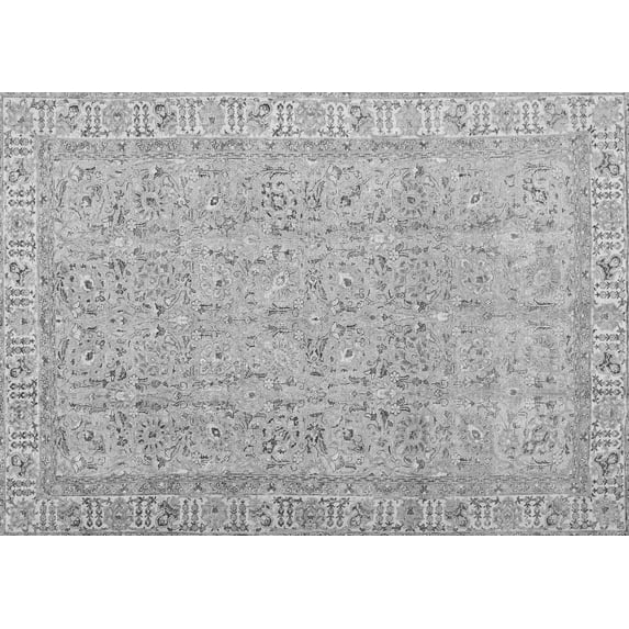 Ahgly Company Indoor Rectangle Abstract Gray Contemporary Area Rugs, 3' x 5'