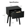 thumbnail image 2 of Ktaxon Set of 2 Solid Wood Nightstand,  End Table, Side Side End Table for Bedroom Furniture, Black, 2 of 7