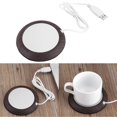 thumbnail image 5 of Calentador de tazas de café, calentador de tazas de café USB inteligente, calentador de tazas portátil para escritorio, calentador de tazas para café, bebidas, leche, té y chocolate caliente (madera, 5 of 5